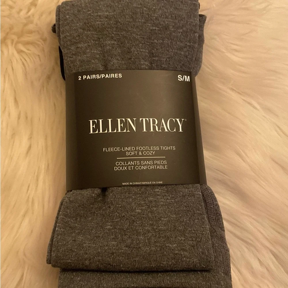 Ellen Tracy Footless Tights NWT S/M- x2 Pairs - Picture 3 of 7